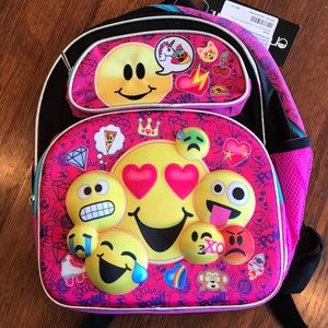 Colorful Emoji 3-D toddler 12" backpack, NWT